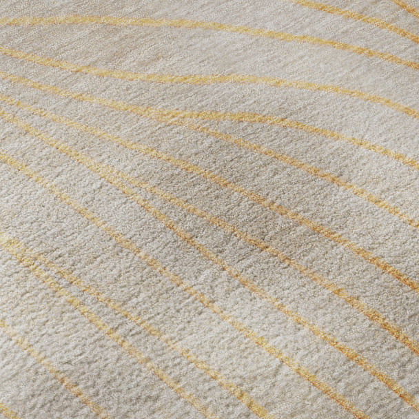 8' X 10' Orange And Silver Abstract Washable Area Rug With UV Protection