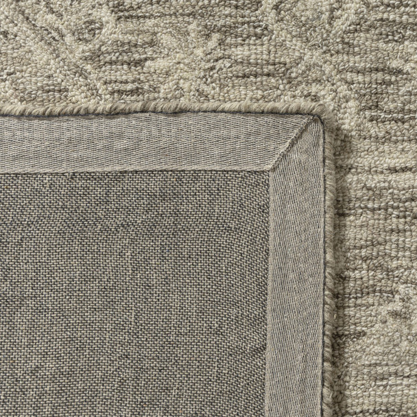 8' X 10' Brown And Tan Wool Floral Hand Tufted Area Rug