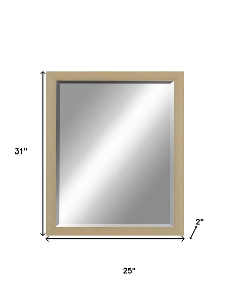 31" Silver Wood Accent Mirror