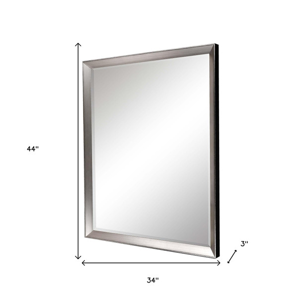44" Silver Framed Accent Mirror