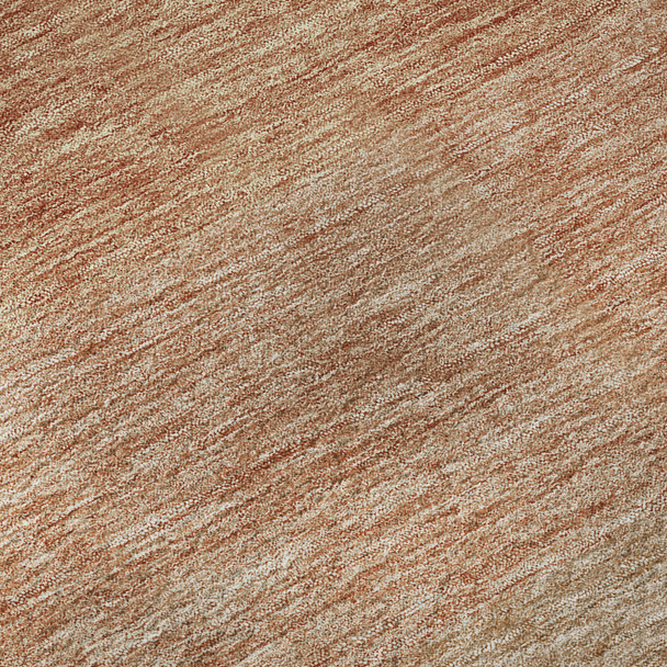 8' Rust And Beige Ombre Washable Round Rug With UV Protection