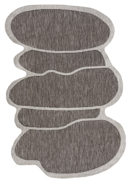 9' X 12' Light Brown And Beige Medallion Indoor Outdoor Area Rug