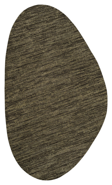 5' X 8' Brown And Black Medallion Indoor Outdoor Area Rug
