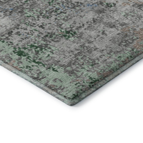 8' X 10' Taupe Brown And Ivory Abstract Washable Area Rug With UV Protection
