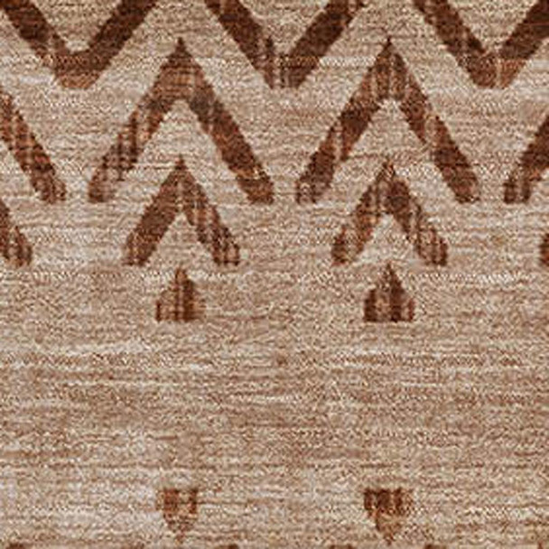 9' X 12' Beige And Brown Geometric Washable Area Rug With UV Protection