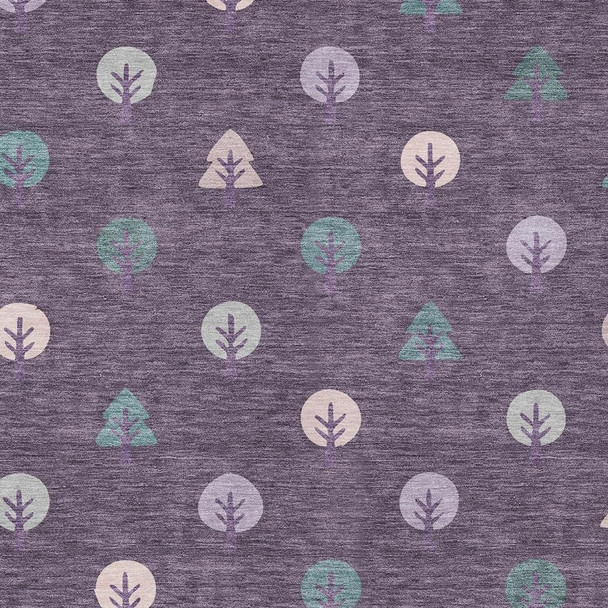 10' X 14' Plum And Purple Geometric Washable Indoor Outdoor Area Rug