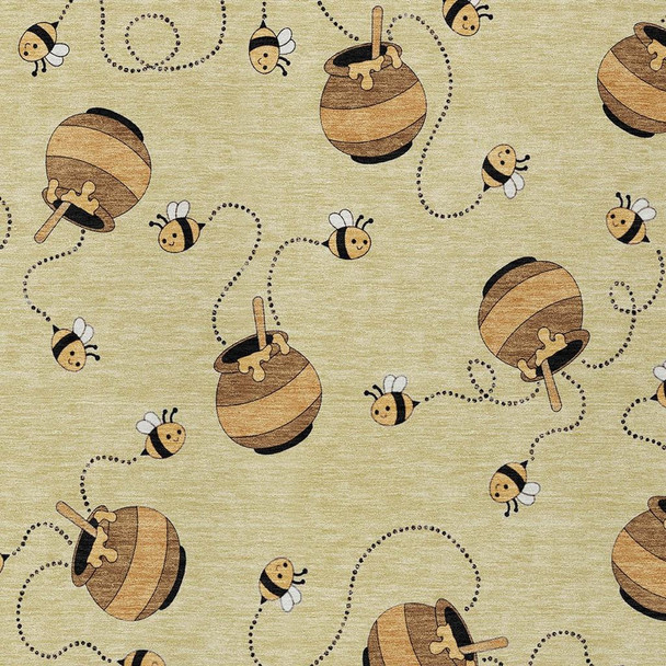 9' X 12' Wheat And Ivory Geometric Washable Indoor Outdoor Area Rug