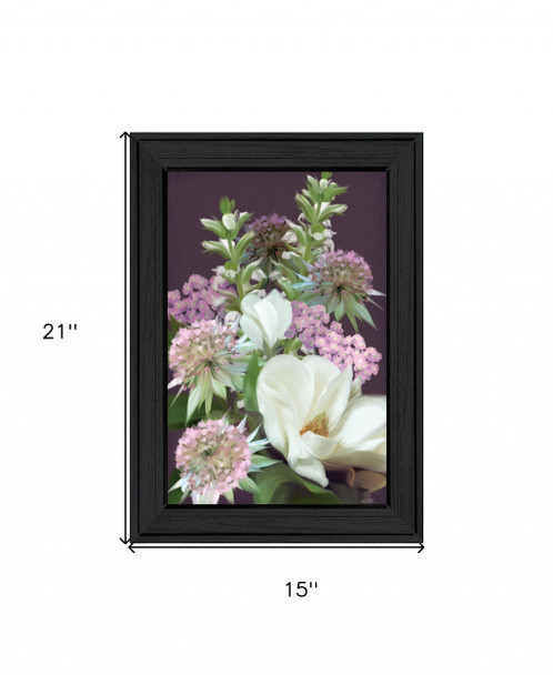 Wild For Plum Bouquet 3 Black Framed Print Wall Art