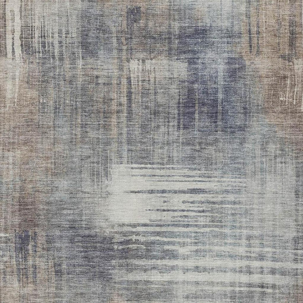 10' X 14' Khaki And Brown Abstract Washable Indoor Outdoor Area Rug