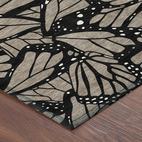3' X 5' Taupe And Brown Animal Print Washable Indoor Outdoor Area Rug