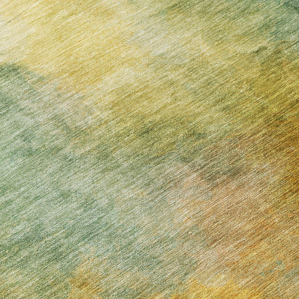 3' X 5' Green And Gold Abstract Washable Indoor Outdoor Area Rug