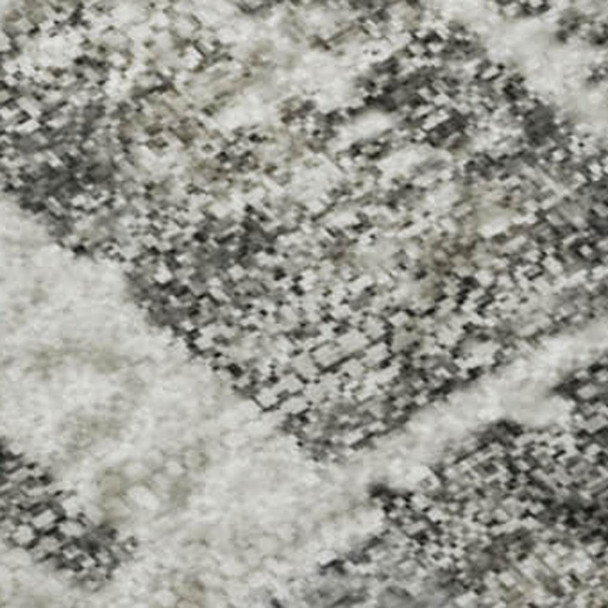 3' X 5' Gray Gold And Ivory Abstract Washable Area Rug With UV Protection