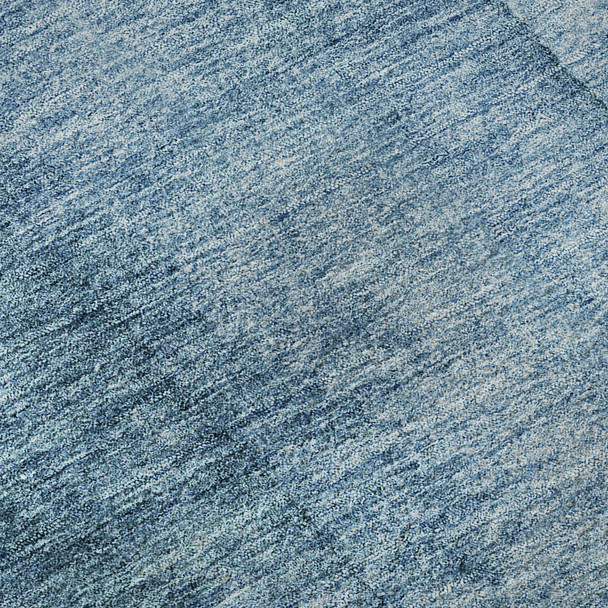 10' X 14' Blue And Ivory Ombre Washable Area Rug With UV Protection