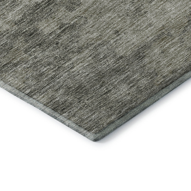 3' X 5' Taupe Gray And Khaki Abstract Washable Area Rug With UV Protection