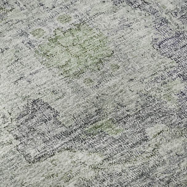 5' X 8' Plum And Purple Floral Washable Area Rug With UV Protection