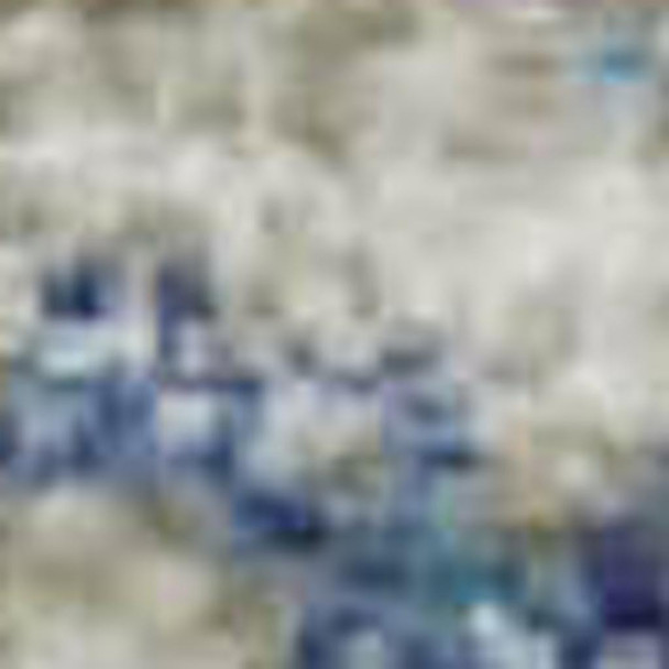 3' X 5' Sky Blue Gray And Ivory Abstract Washable Area Rug With UV Protection