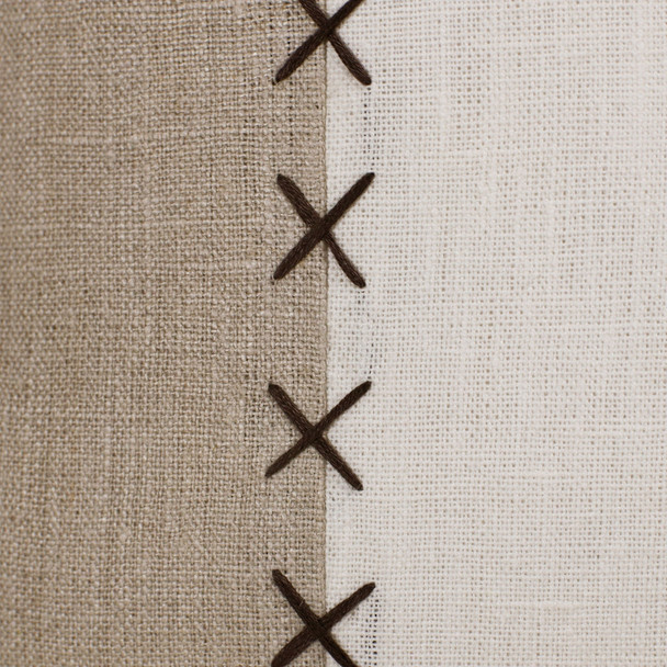 20" Brown And Ivory Striped Linen Throw Pillow Cover