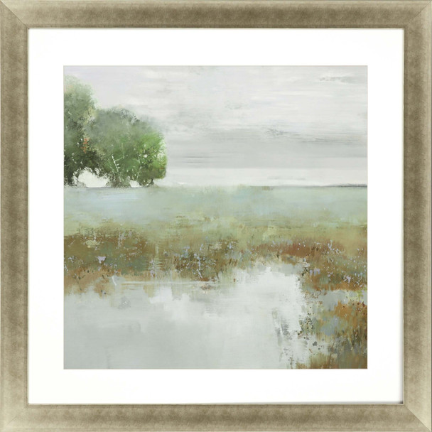 Trees and Creek I Framed Art Gold Picture Frame Print Wall Art