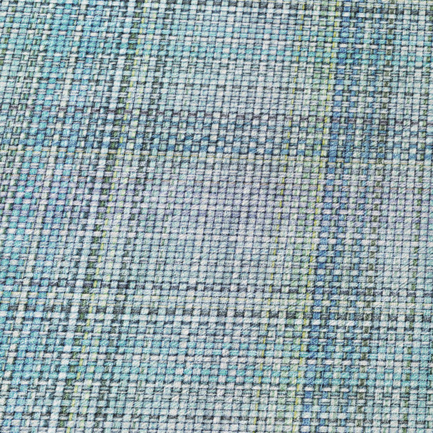 5' X 8' Sky Blue And Blue Plaid Washable Indoor Outdoor Area Rug