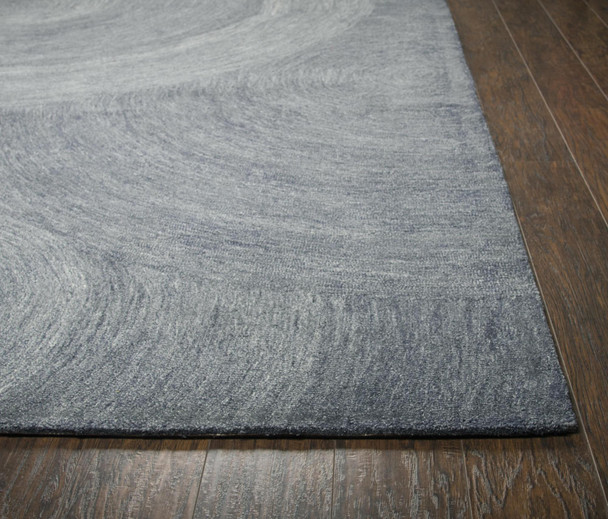 5' X 8' Gray And Natural Wool Geometric Hand Tufted Area Rug