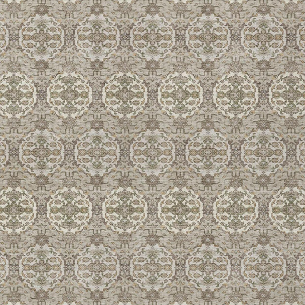 10' X 14' Beige And Brown Striped Washable Indoor Outdoor Area Rug