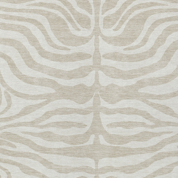 5' X 8' Beige And Tan Animal Print Washable Indoor Outdoor Area Rug