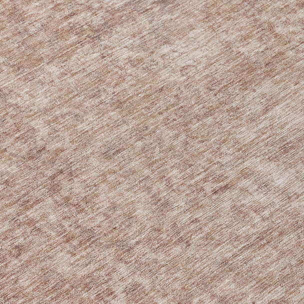 8' X 10' Copper And Beige Abstract Washable Indoor Outdoor Area Rug