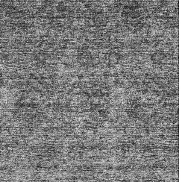 10' X 14' Gray And Silver Abstract Washable Area Rug With UV Protection
