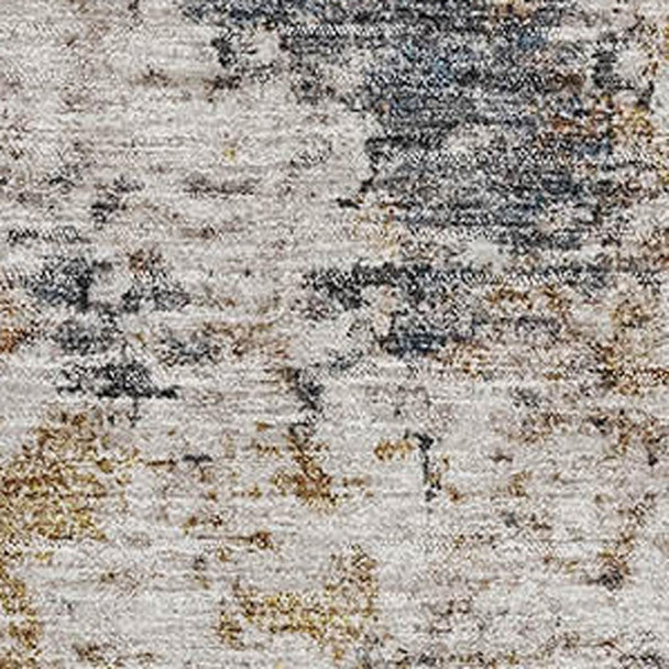 3' X 5' Beige Gray And Copper Abstract Washable Area Rug With UV Protection