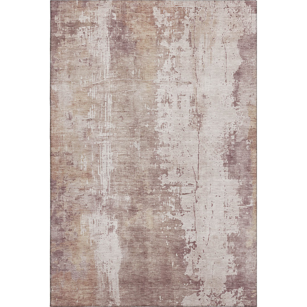 8' X 10' Blush And Ivory Abstract Washable Area Rug With UV Protection