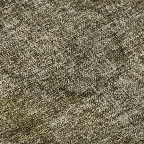 8' Pewter And Silver Abstract Washable Round Rug With UV Protection