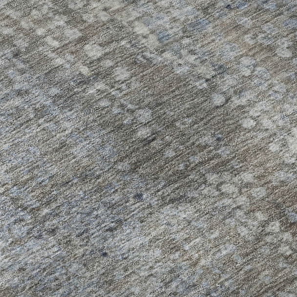9' X 12' Taupe And Khaki Abstract Washable Area Rug With UV Protection
