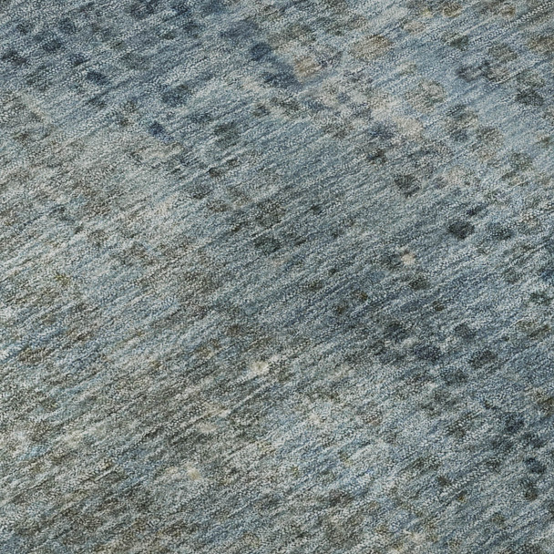 5' X 8' Blue And Gray Abstract Washable Area Rug With UV Protection