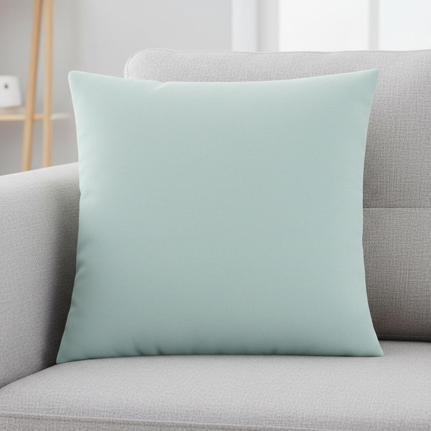 18" X 18" Mint Green Polyester Zippered Pillow