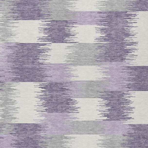 9' X 12' Lilac And Purple Geometric Washable Indoor Outdoor Area Rug
