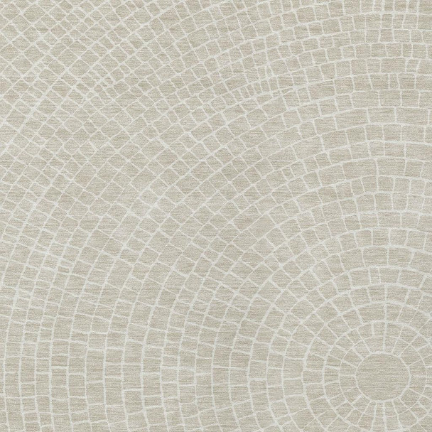 5' X 8' Beige And Ivory Geometric Washable Indoor Outdoor Area Rug