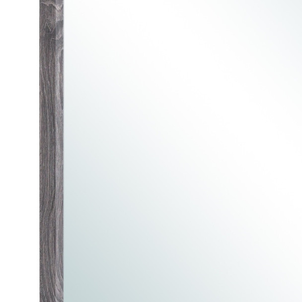 35" Dark Gray Wood Framed Accent Mirror