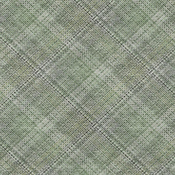 9' X 12' Green And Beige Plaid Washable Indoor Outdoor Area Rug