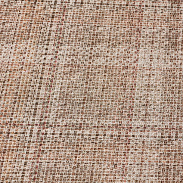 10' X 14' Orange And Beige Plaid Washable Indoor Outdoor Area Rug