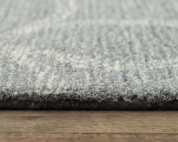 5' X 8' Gray And Light Gray Wool Trellis Hand Tufted Area Rug