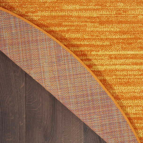8' X 8' Orange Round Indoor Outdoor Area Rug