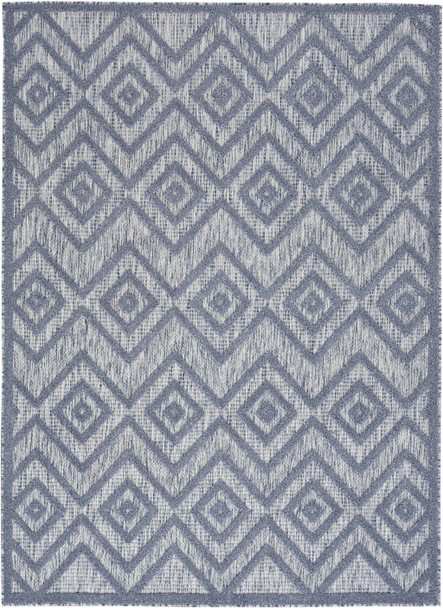 4' X 6' Denim Blue Indoor Outdoor Area Rug