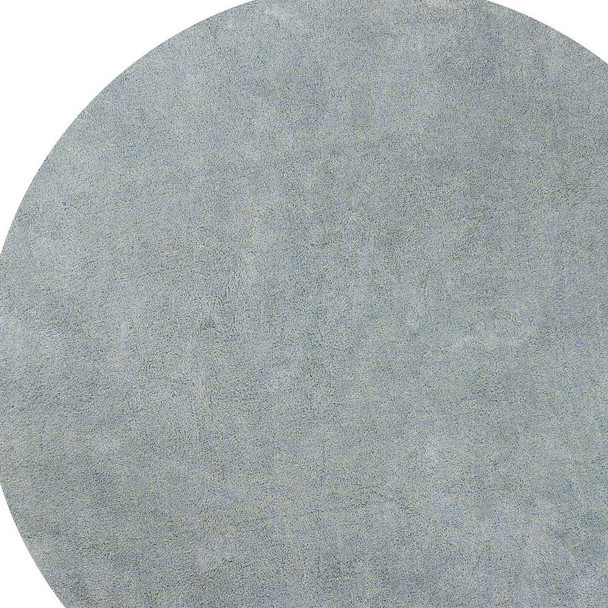 8' Blue Hand Woven Round Rug