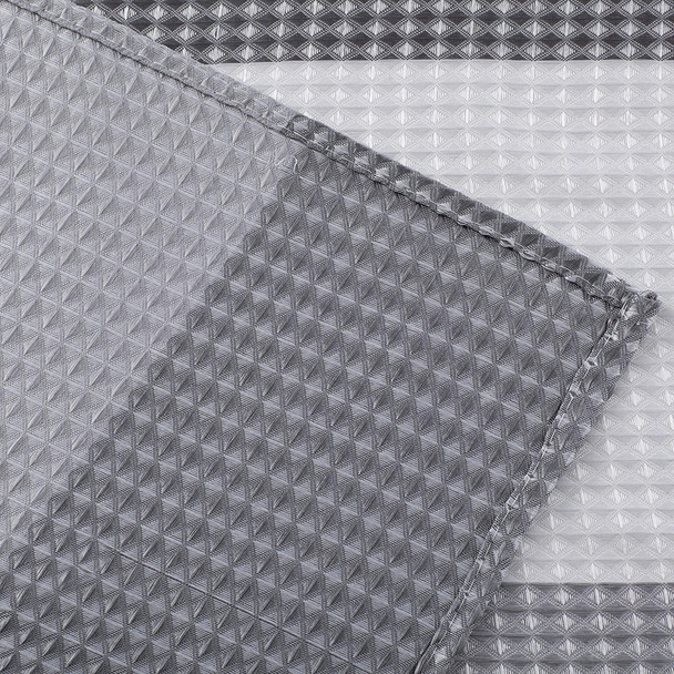 72" White And Gray Striped Shower Curtain