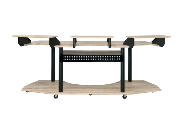 83" Natural and Black Music Recording Studio Desk