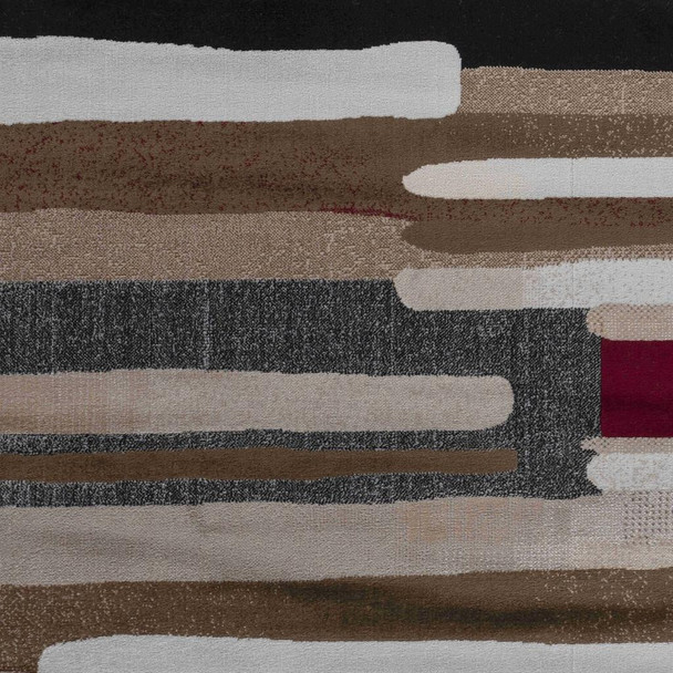 7' X 10' Brown Abstract Area Rug