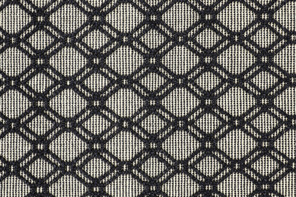 5' X 8' Black And Ivory Wool Geometric Hand Woven Area Rug With Fringe