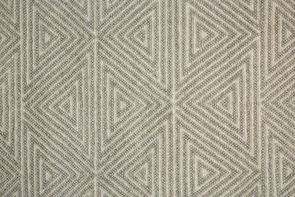 2' X 3' Tan And Ivory Wool Geometric Hand Woven Area Rug With Fringe