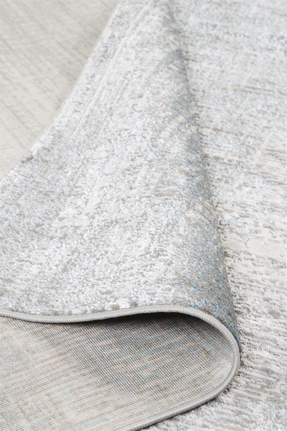 2' X 3' Blue And Gray Abstract Area Rug