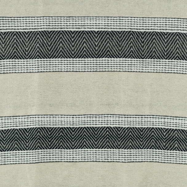 50" X 60" Black Cotton Woven Striped Throw Blanket with Fringe